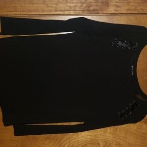 Long sleeve top mesh arms
